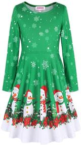 img 4 attached to Charming JESKIDS Christmas Sleeve Dresses with 🎄 Pockets - Perfect Girls' Clothing for Festive Dresses