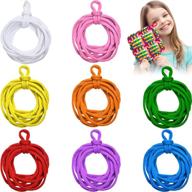 🧶 loom potholder loops - weaving craft loops with multiple colors for diy crafts supplies, 7 inch weaving loom compatible (288 pieces) logo