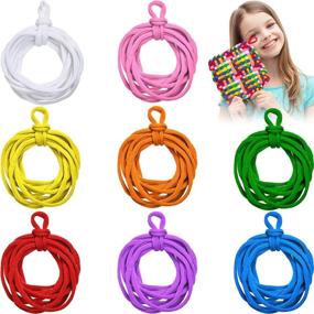 img 4 attached to 🧶 Loom Potholder Loops - Weaving Craft Loops with Multiple Colors for DIY Crafts Supplies, 7 Inch Weaving Loom Compatible (288 Pieces)