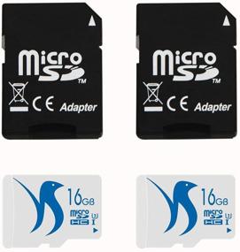 img 3 attached to FATTYDOVE Micro SD-карта 16 ГБ 2 шт. - Карта памяти высокой скорости класса 10 UHS-3 с адаптером SD - Поддерживает Full HD видео (16 ГБ U3 2 шт.)