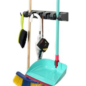 img 4 attached to 🧹 Alpine Industries Broom Hook Organizer