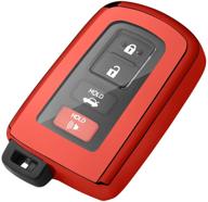 🔑 red tpu key fob cover for toyota models with keyless go - tundra, tacoma, sequoia, and more logo