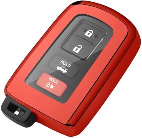 img 4 attached to 🔑 Red TPU Key Fob Cover for Toyota Models with Keyless Go - Tundra, Tacoma, Sequoia, and More