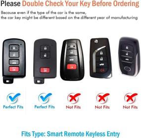 img 3 attached to 🔑 Red TPU Key Fob Cover for Toyota Models with Keyless Go - Tundra, Tacoma, Sequoia, and More