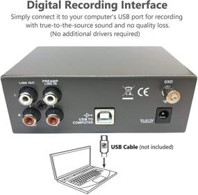 img 1 attached to 🎵 Фонокорректор Stellar Labs с записью в цифровом формате через USB для проигрывателя - низкий уровень шума USB фоноусилитель