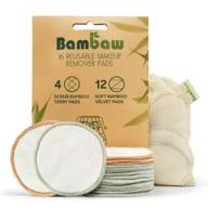 🌿 bambaw reusable makeup remover pads: eco-friendly cotton rounds with laundry bag logo