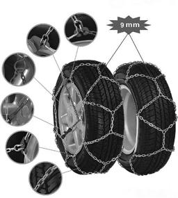 img 3 attached to ALEKO S9CH-50: Превосходные 9 мм ❄️ Снежные цепи для легкового автомобиля для оптимальной тяги