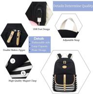 🎒 versatile 4-in-1 backpack set: lightweight shoulder bags combo for teen girls, ideal school bookbag logo