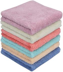 img 4 attached to 🧼 MAYOUTH Microfiber Rag Bulk - Multi-Functional House Furniture Rags - Reusable Kitchen Wipes Dish Cloths - Absorbent, Fast Drying - Set of 6 Colors