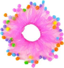 img 3 attached to 🐶 Vibrant Pink Birthday Pom Pom Dog Collar by Midlee - Pawsome Style for Your Furry Friend!