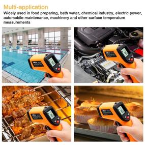 img 2 attached to Digital Infrared Thermometer Tool Gun With Adjustable Emissivity Non-Contact Laser Temperature Gun With Max/Min Measure For Kitchen Cooking Industry Automobile -58°F ~ 752°F