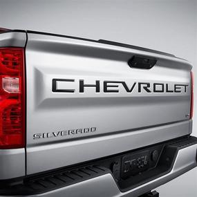 img 1 attached to Chevrolet Silverado Tailgate Inserts: 3D Raised Letters with Strong Adhesive Decals