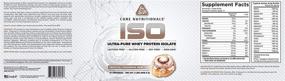 img 3 attached to 🥛 Core Nutritionals ISO Пудра с протеином 🍩 "Пудинг с корицей": 100% изолят сывороточного протеина, микров фильтрация, без искусственных добавок - 25г протеина в порции, 32 порции.