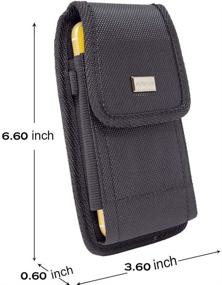 img 1 attached to 📱 AISCELL Holster Rugged Nylon Pouch Belt Case for Moto Z4, Edge+, G7 Plus & more