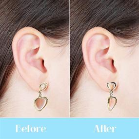 img 2 attached to 200 Pieces Earring Support Patches - Lifters for Heavy Earring, Invisible Waterproof Silicone Stabilizers for Preventing Torn or Stretched Earlobes, 20 Sheets