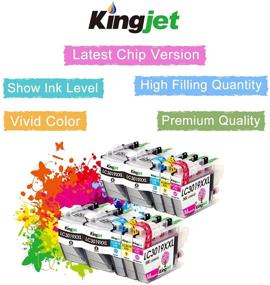 img 3 attached to 🖨️ 10 Pack Kingjet Compatible Ink Cartridge Replacement for Brother LC3017 LC3019 XXL - Ideal for MFC-J5330DW MFC-J6530DW MFC-J6930DW MFC-J6730DW Inkjet Printers (2 Set and 2 BK)