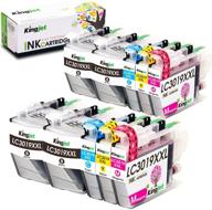 🖨️ 10 pack kingjet compatible ink cartridge replacement for brother lc3017 lc3019 xxl - ideal for mfc-j5330dw mfc-j6530dw mfc-j6930dw mfc-j6730dw inkjet printers (2 set and 2 bk) logo