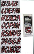 🛥️ комплект регистрационных номеров для лодки и гидроцикла в красно-черном дизайне, соответствующем дизайну завода - серия 400, от hardline products, 3 дюйма. логотип