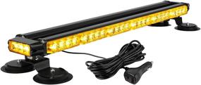 img 4 attached to 🚨 ASPL 29.5" 54 LED Strobe Light Bar: Powerful Double-Sided Flashing Emergency Warning Light for Safety in Construction Vehicles, Tow Trucks, and Pickups (Amber)