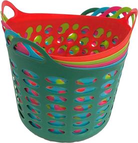 img 1 attached to Handle Basket Storage Organizer in 5 Vibrant Colors