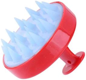 img 2 attached to 💆 The Original Siliscrub Silicone Shampoo Brush: Red+Blue Scalp Massager & Body Massage Brush