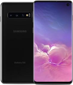 img 1 attached to Fully Unlocked Samsung Galaxy S10+ (128GB, Prism Black) - Refurbished Edition
