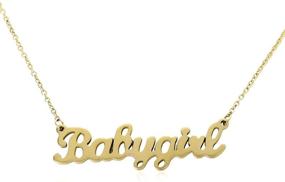 img 4 attached to Lanyan Babygirl Necklace Stainless Personalized