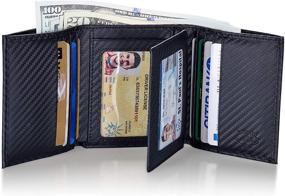 img 3 attached to Stealth Mode Leather Trifold Wallet - Ultimate Men's Accessory