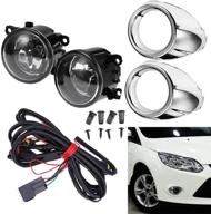 🔍 enhance visibility: clear lens driving fog lights for ford focus 2012-2014 (1 pair, left + right) logo