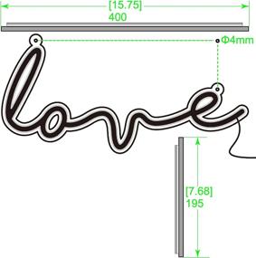 img 1 attached to 🌟 Neon Wall Decor: Love Signs, Handmade Night Light for Bedroom