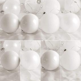 img 1 attached to GameXcel 24Pcs Shatterproof Christmas Balls Ornaments - Large Hanging Ball White Decorations for Xmas Tree - 2.5" x 24 Pack