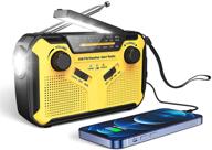 📻 newest emergency radio 2021 - hand crank portable solar supplies, am/fm noaa weather radio with led flashlight & reading lamp, 3000mah power bank for phone, sos alarm - survival essential logo