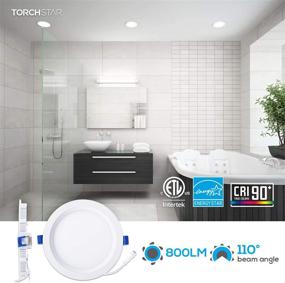 img 2 attached to 💡 Enhanced TORCHSTAR 6 Inch 12W LED Recessed Lighting with Anti-Glare Trim