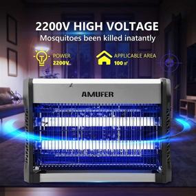 img 3 attached to 🪰 AMUFER 20W Electric Bug Zapper: Powerful Insect Killer for Indoor Residential & Commercial use