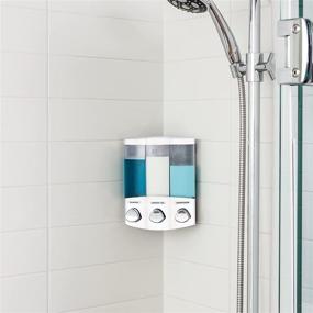 img 2 attached to 🚿 Streamline Your Shower Routine with Better Living Products White 76354 Euro Series TRIO 3-Chamber Soap and Shower Dispenser