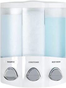 img 4 attached to 🚿 Streamline Your Shower Routine with Better Living Products White 76354 Euro Series TRIO 3-Chamber Soap and Shower Dispenser