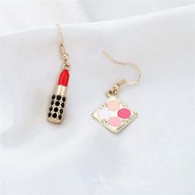 img 1 attached to 💄 WSNANG Lipstick 3D Earrings: Perfect Gift for Estheticians, Makeup Artists, Women, Teens & Girls