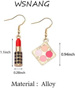 img 3 attached to 💄 WSNANG Lipstick 3D Earrings: Perfect Gift for Estheticians, Makeup Artists, Women, Teens & Girls