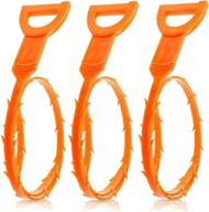 🐍 3-pack snake drain clog remover: flexi plumbing snake for unclogging shower drain, hair removal from tubs, sinks, and bathtubs logo