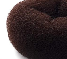 img 1 attached to 🎀 AJOY Extra Large Bun Maker for Thick and Long Hair - 4~4.5inch Big Hair Donut Sock Bun Form Holder, XL Large Foam Doughnut for Women and Girls in Brown