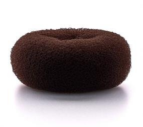 img 2 attached to 🎀 AJOY Extra Large Bun Maker for Thick and Long Hair - 4~4.5inch Big Hair Donut Sock Bun Form Holder, XL Large Foam Doughnut for Women and Girls in Brown