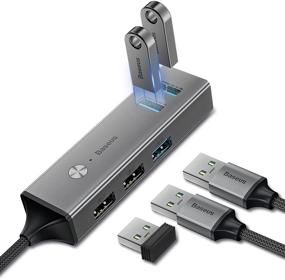 img 4 attached to 🔌 Baseus Aluminum 5-Port USB 3.0 Hub: High-Speed Data Transmission for Mac, Windows, and Chrome OS