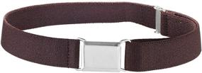 img 4 attached to 👦 Elastically Adjustable Silver Square Boys' Belt Accessories for Enhanced Fit