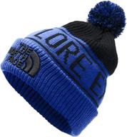 🧢 the north face pom beanie hat with retro tnf design logo