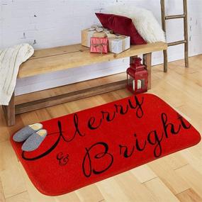 img 3 attached to Christmas Doormat Flannel Bedroom Kitchen Home Decor