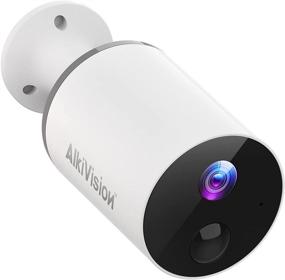 img 4 attached to 🏡 Внешняя камера наблюдения - беспроводное подключение WiFi, водонепроницаемая, видео 1080p HD, питание от аккумулятора, домашнее наблюдение с ночным видением, детектированием движения, двусторонней аудиосвязью, слотом для SD-карты.