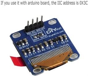 img 1 attached to 📺 Pack of 2pcs DIYmall 0.96" Blue and Yellow I2C IIC Serial 128x64 OLED LCD OLED LED Module for Arduino Display Raspberry PI 51 Msp420 Stim32 SCR Micro:bit - Enhanced SEO