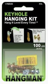 img 3 attached to Hangman Keyhole Hanging Kit 4Pk
