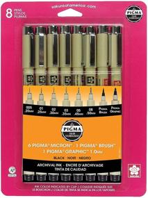 img 4 attached to 🖋️ Sakura Pigma 30067 Micron Blister Card Ink Pen Set - Black (8/Set): High-Quality & Precise Writing Instruments