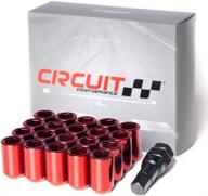 🔧 шестигранные гайки на ключ circuit performance tuner: красные 12x1.5 из кованой стали (20 шт. + инструмент) - повысьте свою производительность и стиль! логотип